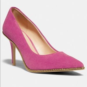 Coach Bright Tulip Suede Pump Shoes. Hardly worn.